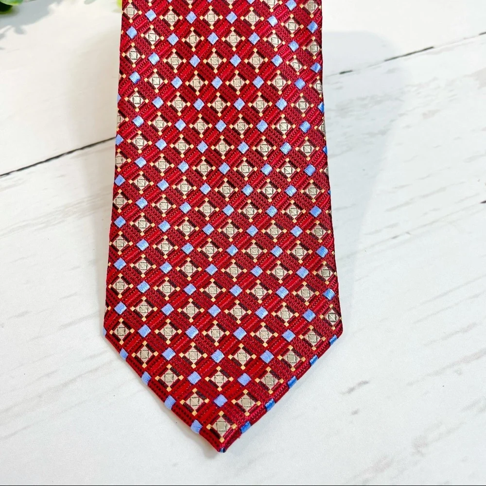 Men's Robert Talbott Best of Class Tie (Red/Blue) - Picture 2 of 11